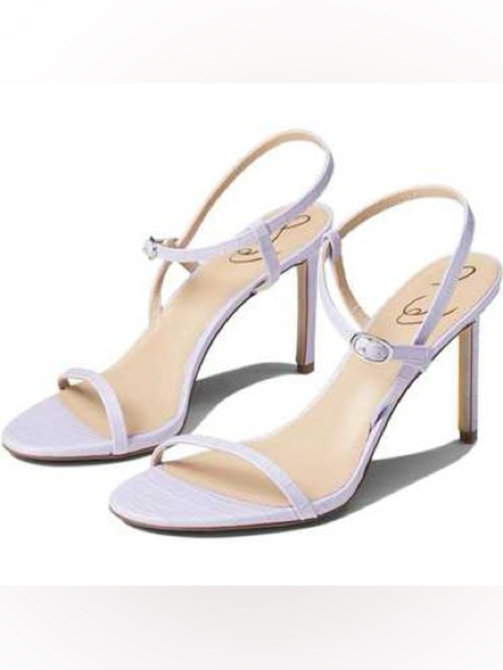 Women’s SAM EDELMAN Doran Lilac croc heeled sandals- Size 6